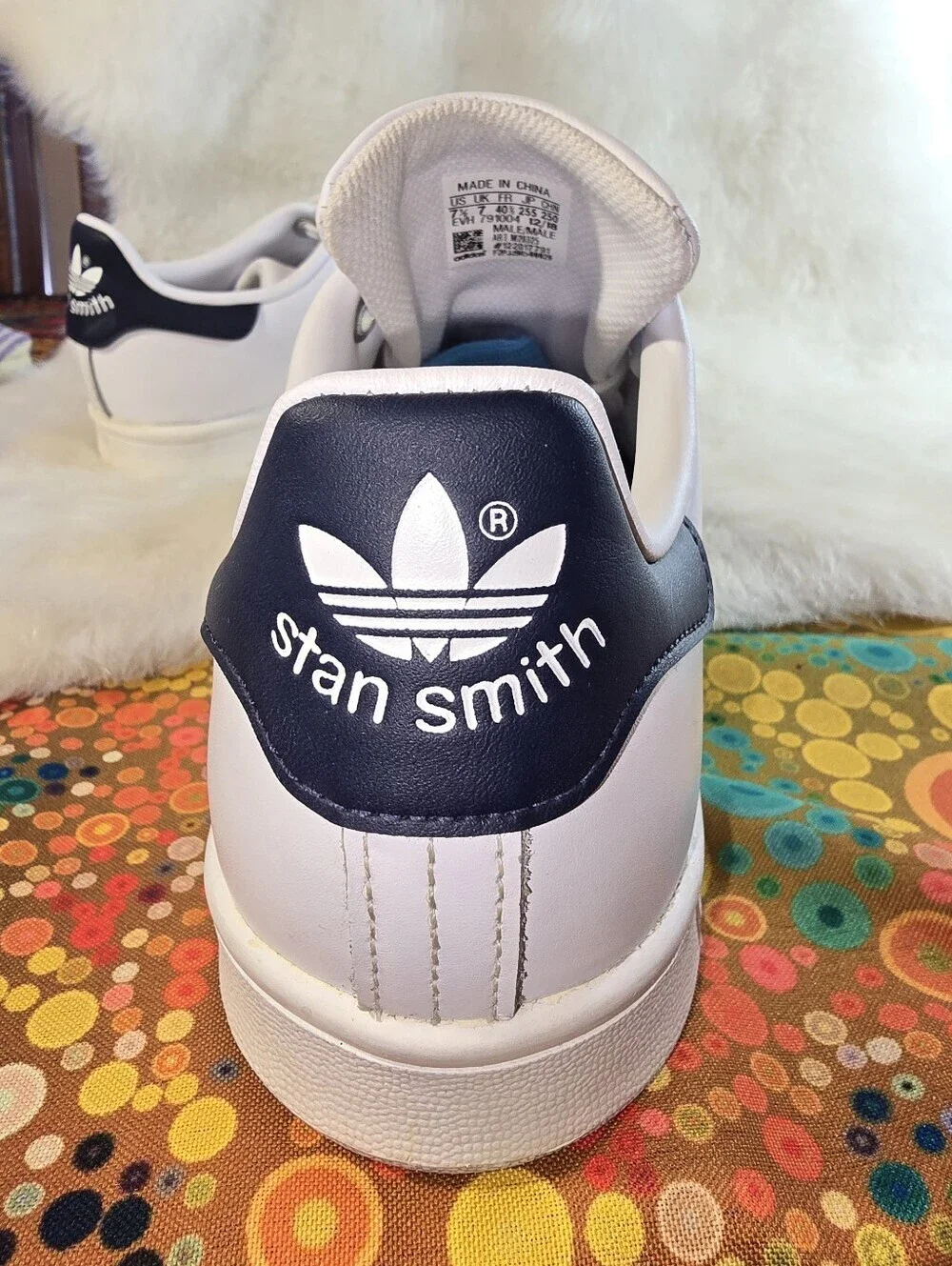 Adidas Stan Smith Men's White Leather Tennis Shoes